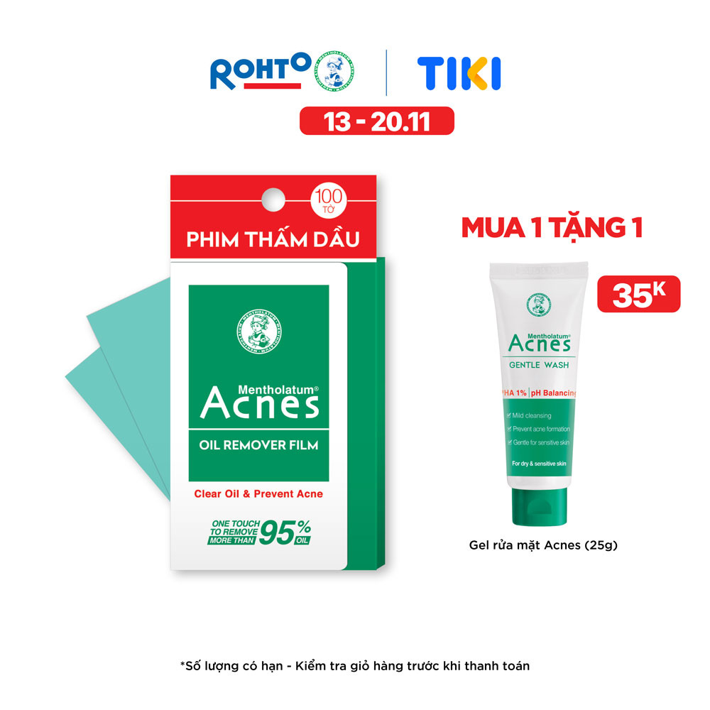 Phim thấm dầu Acnes Oil Remover Film 100 tờ