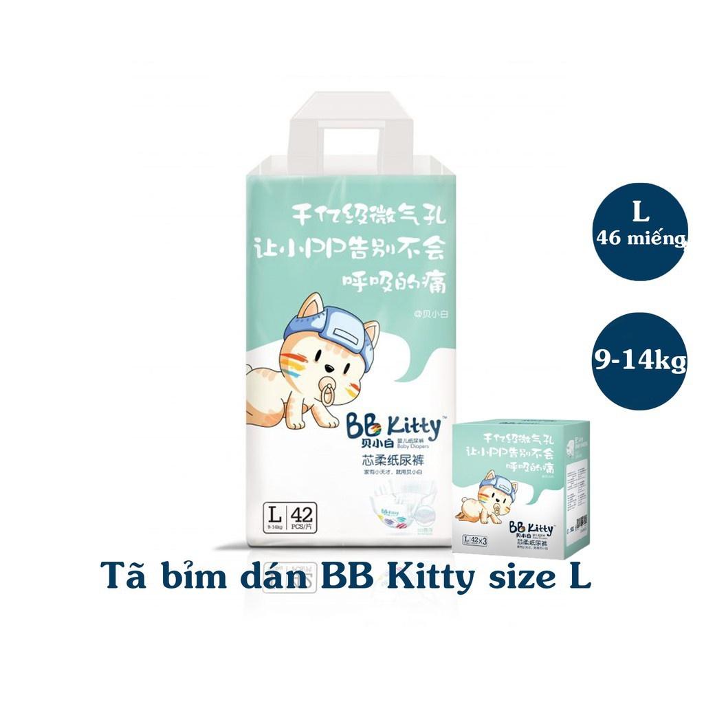 COMBO 4 bịch Tã Bỉm dán/quần BB Kitty nội địa Trung siêu thấm hút, an toàn cho bé đủ size từ 2-18kg