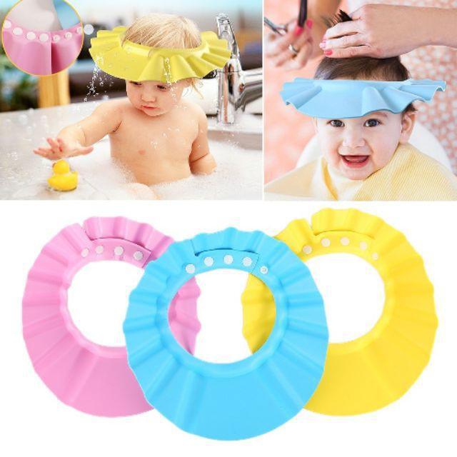 MŨ TẮM CHẮN NƯỚC AN TOÀN CHO BÉ KHI TẮM CÓ THỂ TÙY CHỈNH KÍCH THƯỚC