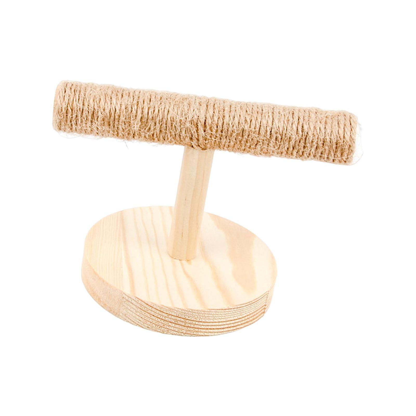 Bird Training T Stand Portable Playground Wooden for Finch Parakeets Conures