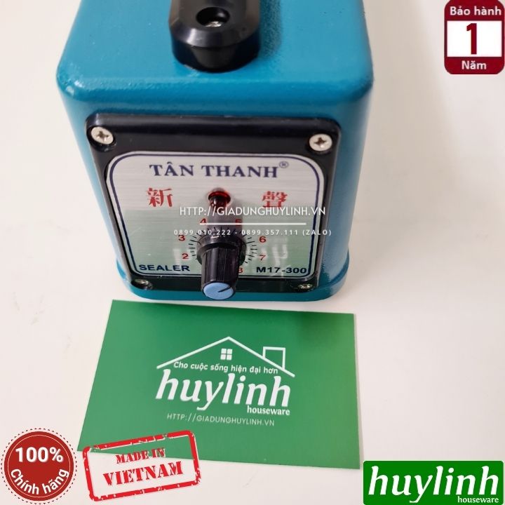 Máy hàn miệng túi, bao bì dập tay Tân Thanh M17-300 - 300mm - Tặng 3 sợi dây hàn - Hàng chính hãng