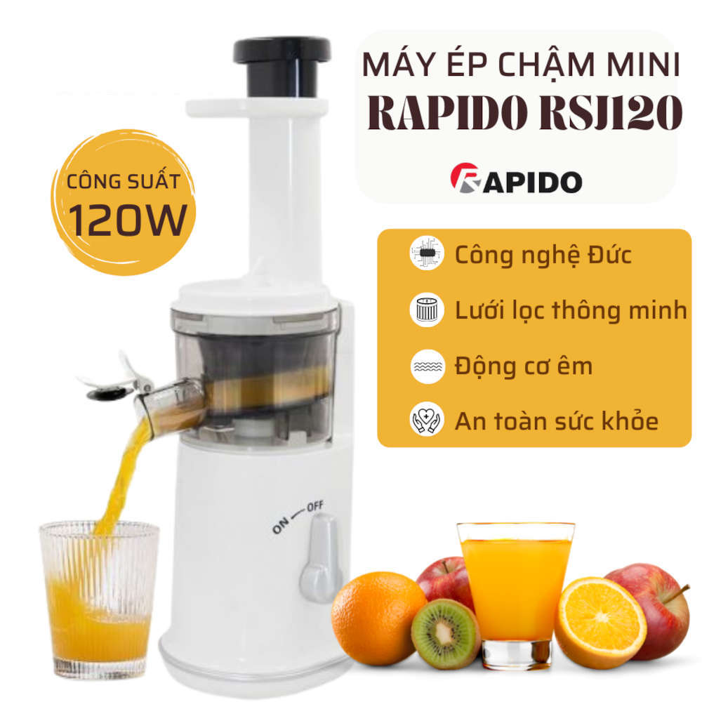 Máy ép chậm mini Rapido RSJ-120 - Hàng chính hãng