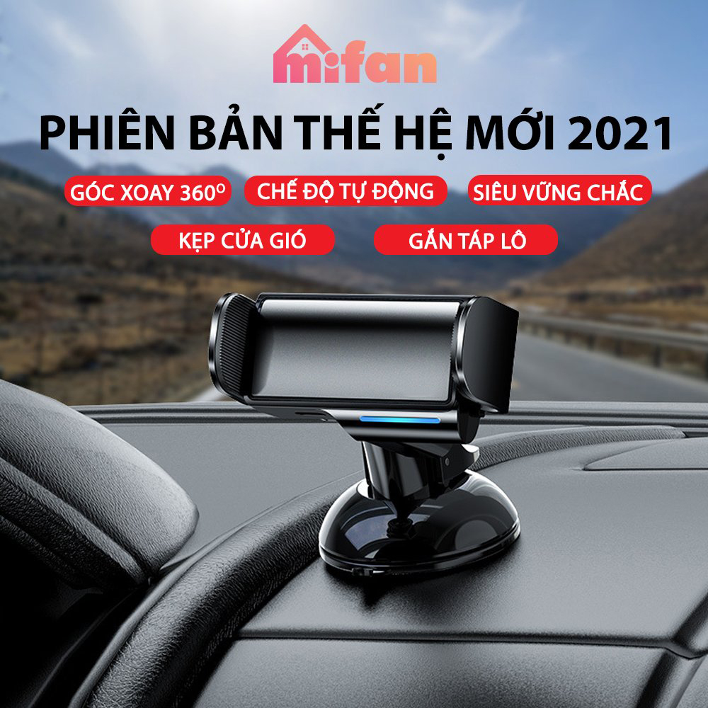 Giá Đỡ Điện Thoại Tự Động 2021 MIFAN- Đế Kẹp Hợp Kim Cao Cấp, Sang Trọng, Chắc Chắn, Pin Sạc-Gắn Cửa Gió, Taplo - HÀNG CHÍNH HÃNG