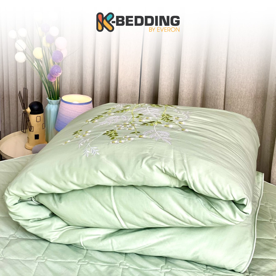 Chăn bốn mùa Hàn Quốc K-Bedding by Everon MicroTencel Xanh Ngọc KMTS103 200*220cm