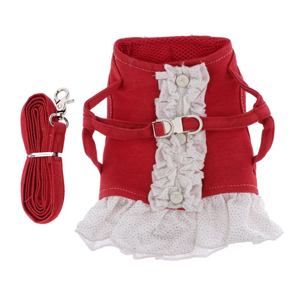 Pet Dog Harness Leash Pet Costume Clothes for Small Pet Cat Puppy