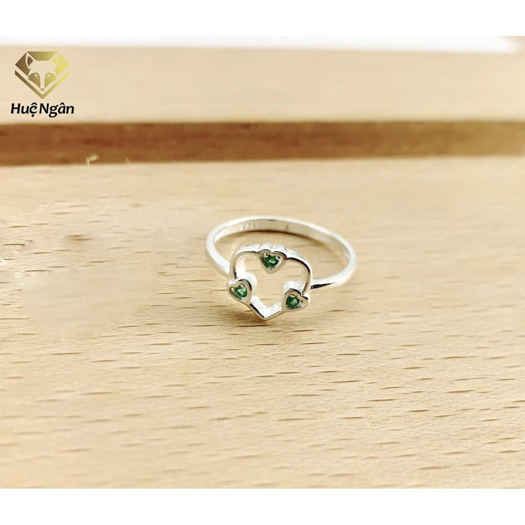 Nhẫn bạc Ý 925 Huệ Ngân - Tim Xinh RYR140074
