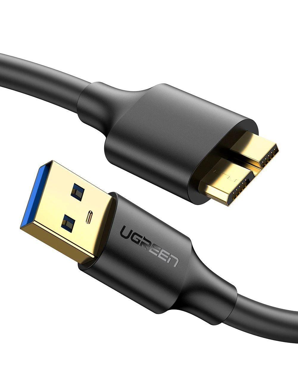 Ugreen 10843 2M màu đen cáp USB 3.0 A ra Micro B us130 Hàng chính Hãng
