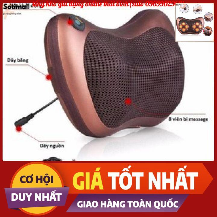 {ảnh thực} Gối Massage Hồng Ngoại 8 Bi,Gối Massage Hồng Ngoại Đa Năng