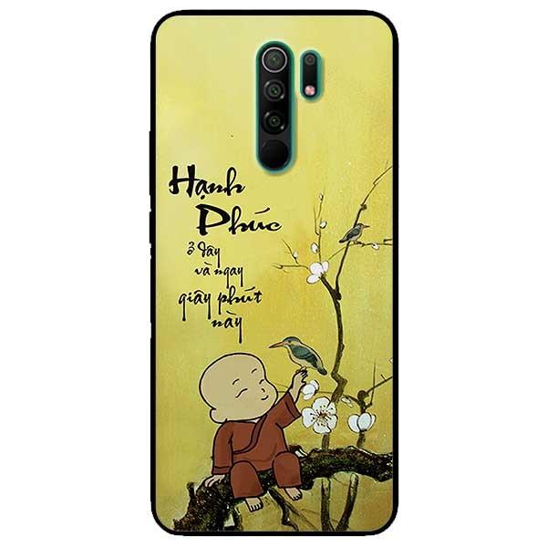 Ốp lưng dành cho Xiaomi Redmi 9 - Redmi 9A - mẫu Hạnh Phúc Chú Tiểu Hoa Trắng