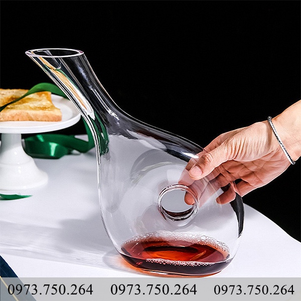 Decanter rượu vang hình ốc sên nghiêng 1200ml