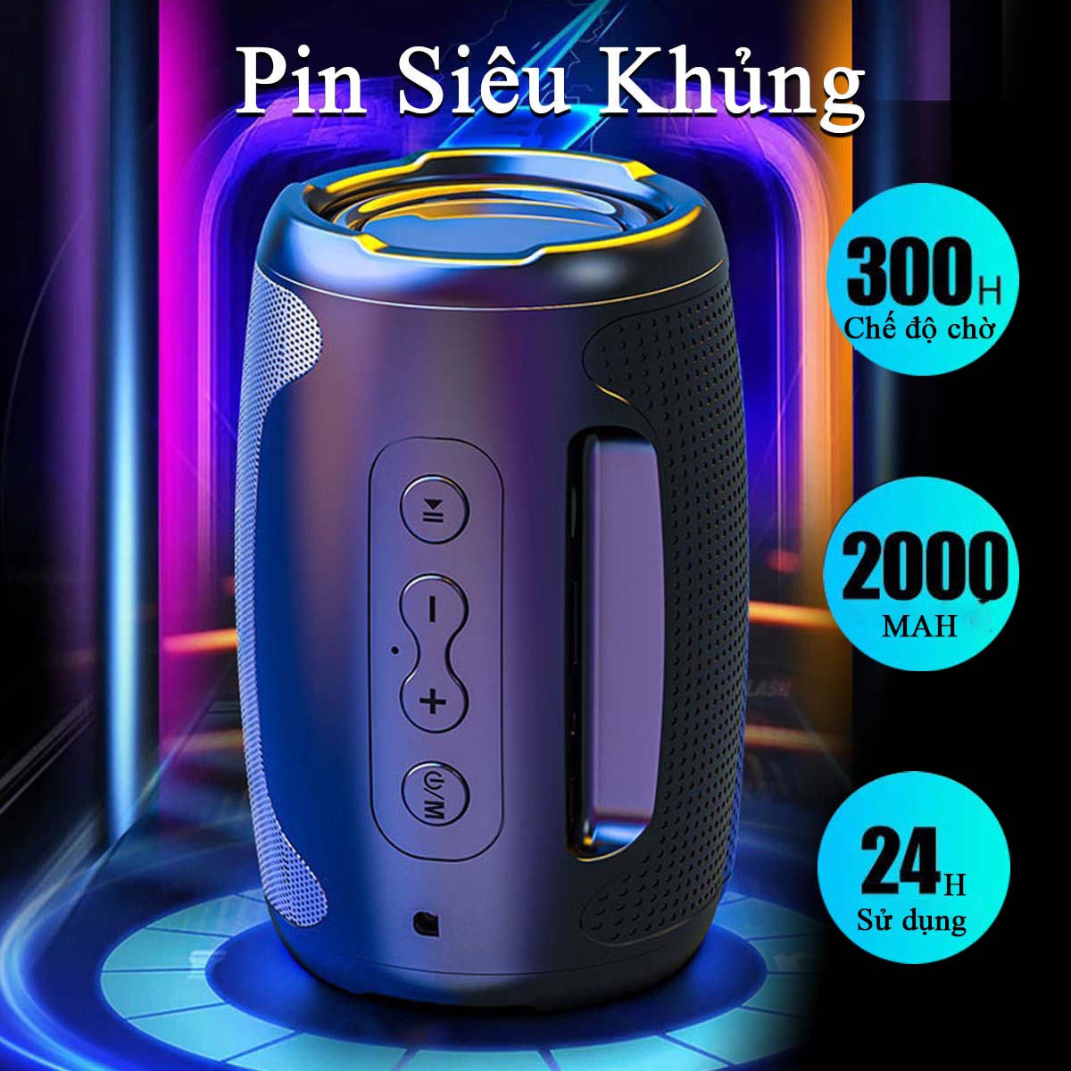 Loa Bluetooth Mini Không Dây Bass Mạnh Smart Bass S1 Max Cầm Tay Có Đèn Led RGB Treble Rời Nghe Nhạc Công Suất Lớn Hát Karaoke Vi Tính Tương Thích Với Điện Thoại MáyTính Quay Tiktok Triệu View - ML019