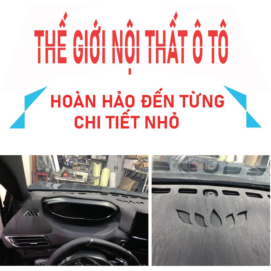 Thảm taplo toyota vios đời 2004 đến 2023 da cacbon,da vân gỗ, tuyết nhung chống nắng cao cấp