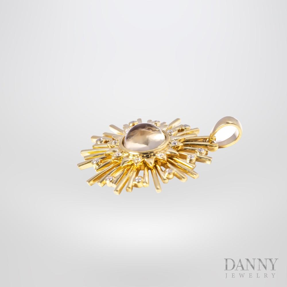 Mặt Dây Chuyền Danny Jewelry Bạc 925 Xi Vàng 18k Đính đá Citrine DI1GHZ001