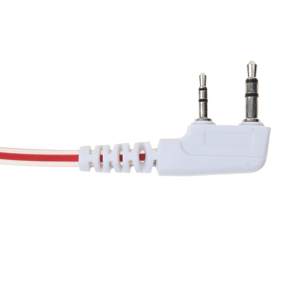 2 Way   Headset PTT Mic Acoustic Tube Earpiece for