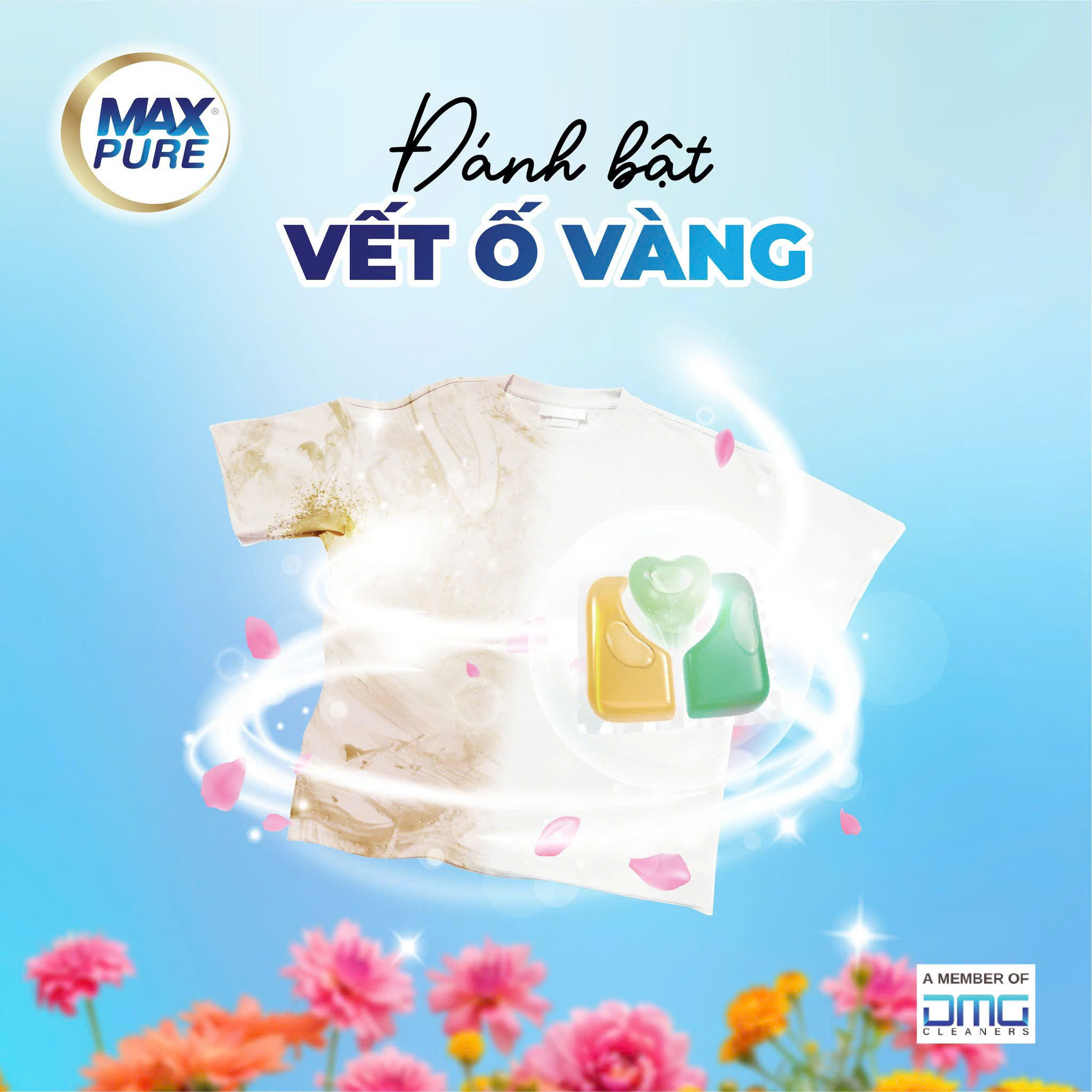 Túi 30 viên giặt tiện lợi MaxPure 4in1- hương đắm say TẶNG 1 vỉ viên treo bồn cầu hương lavender