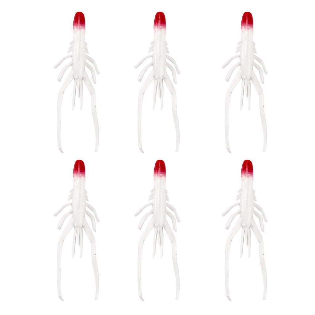 6 Pieces PVC Soft Worm Fishing Lures Artificial Insect Lure Baits Swimbaits