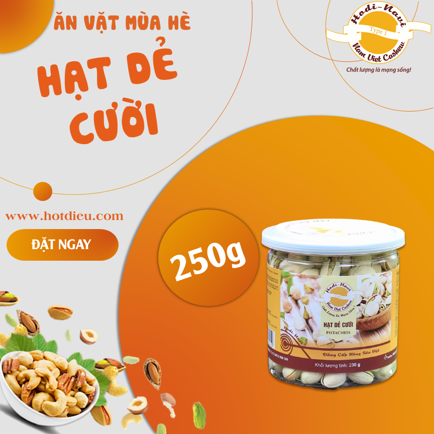 Hạt dẻ cười không tẩy hũ nhựa 250g