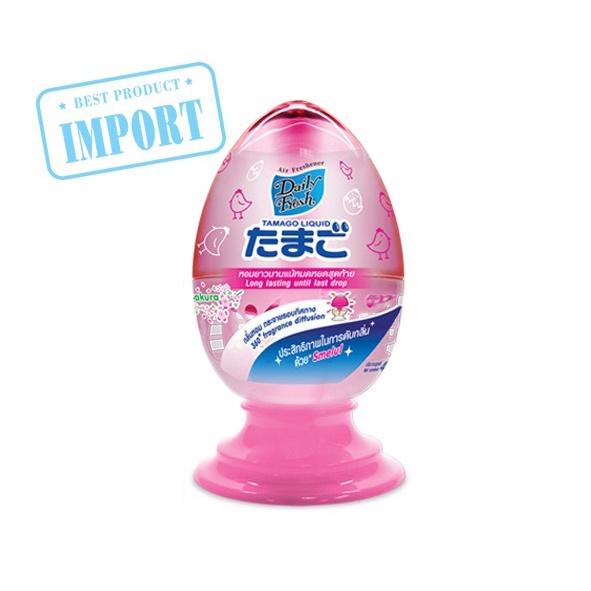 Tinh Dầu Thơm Khử Mùi Daily Fresh Sakura 440ml Hình quả trứng đáng yêu trang trí làm thơm mát không gian/xe ô tô