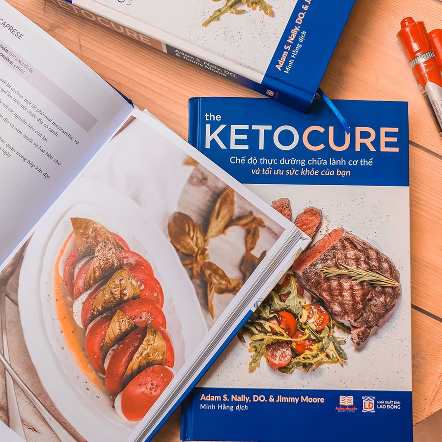 Sách Nấu Ăn - The Keto Cure - Sách Thực Dưỡng Dúng Cách Để Có Một Cơ Thể Khỏe Và Đẹp - Á Châu Books, Bìa Cứng, In Màu