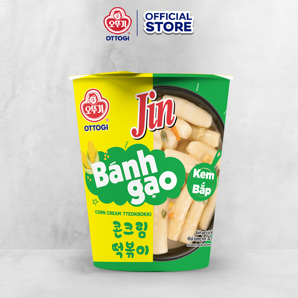 Bánh gạo Jin kem bắp Ottogi ly 82g
