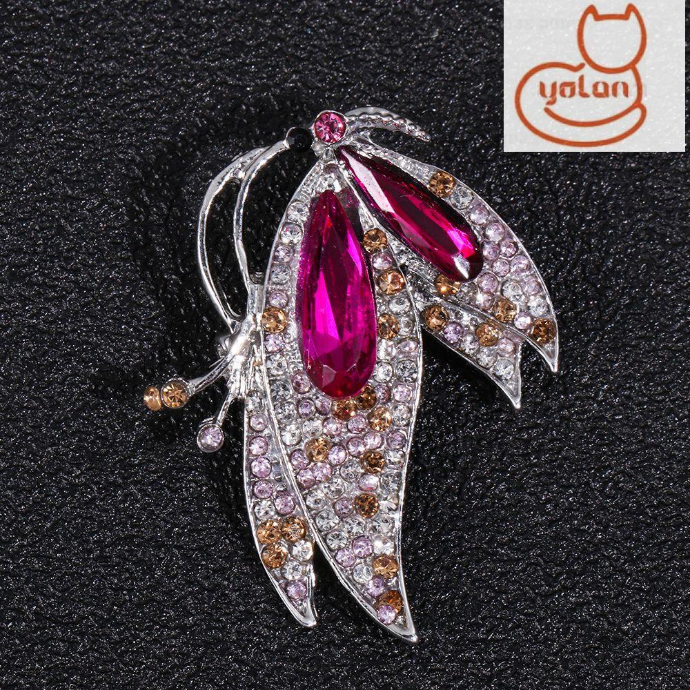 ☆YOLA☆ Korean-Style Pins Fashion Butterfly Brooch Sweater Scarf Wedding Elegant Clothing Accessories Alloy