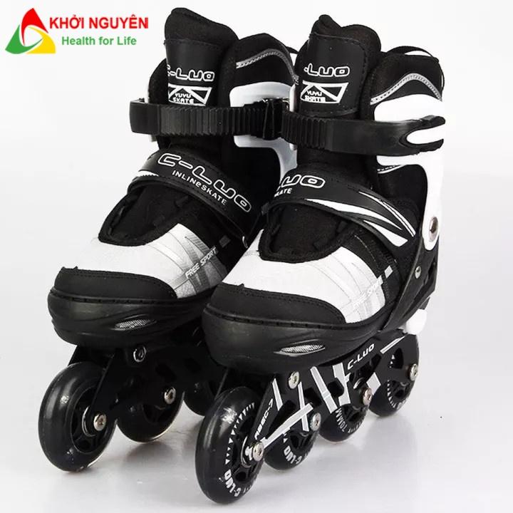 Giày trượt patin trẻ em tặng bảo hộ chính hãng CLUO với bánh cao su sáng led trượt mượt và êm, quà tặng | KHỞI NGUYÊN |