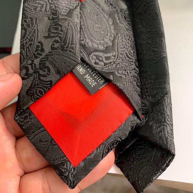 Cà vạt nam bản 6cm chất liệu gấm cao cấp Cavat nam đen hoa văn