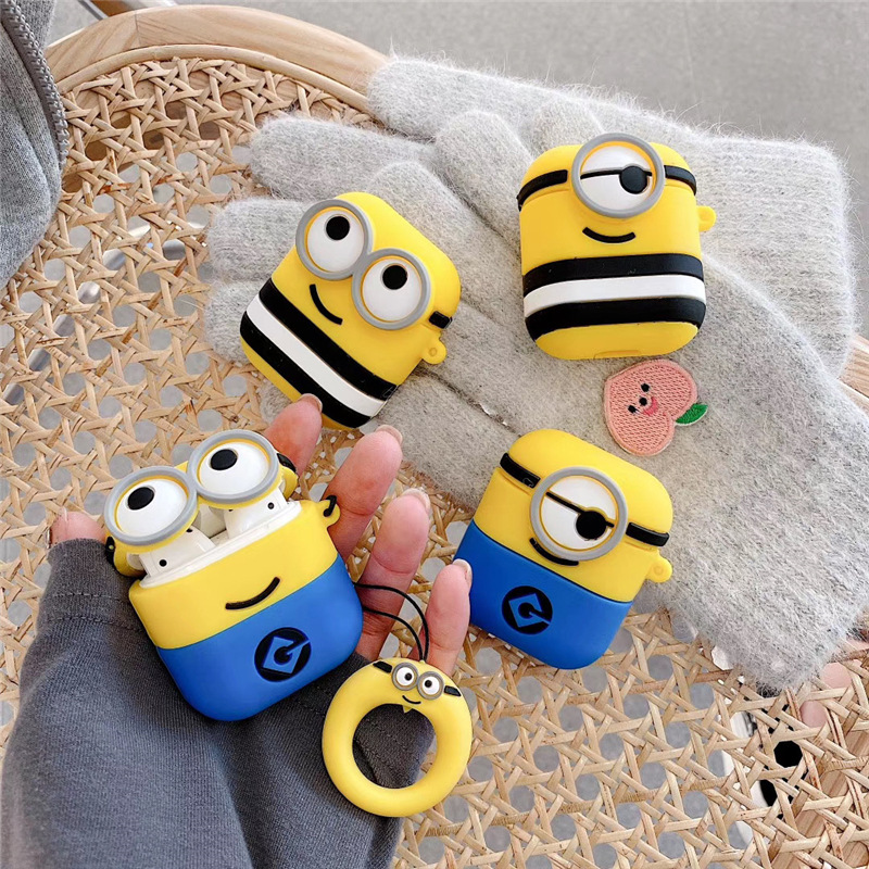 Vỏ bảo vệ bao đựng tai nghe case dành cho airpod 1/2 - Case Minion