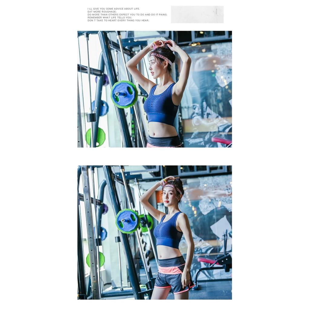 (AT5) Áo Croptop Tập Gym,Yoga Phối Lưới Thoáng Khí Nữ Có Lót Đệm Ngực