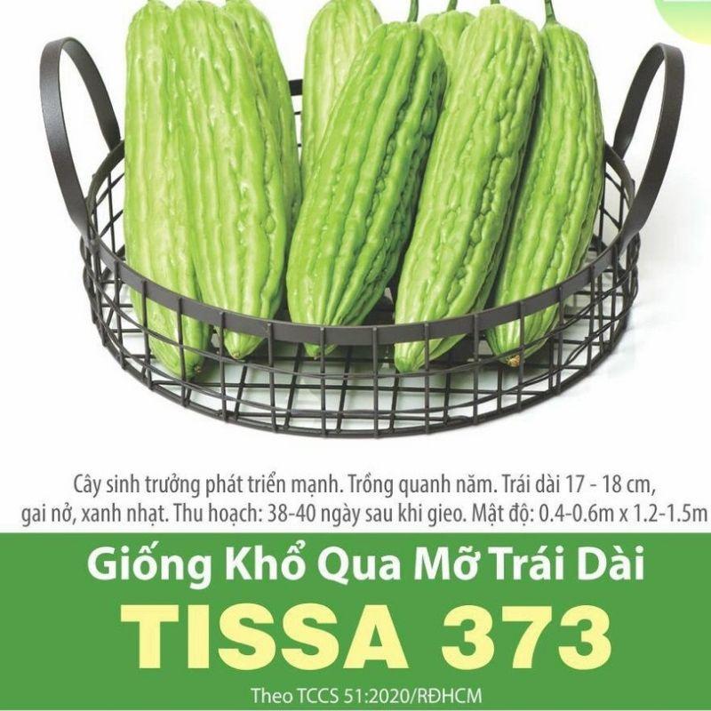 Hạt giống khổ qua mỡ trái dài Tissa 373, đóng gói 2gr