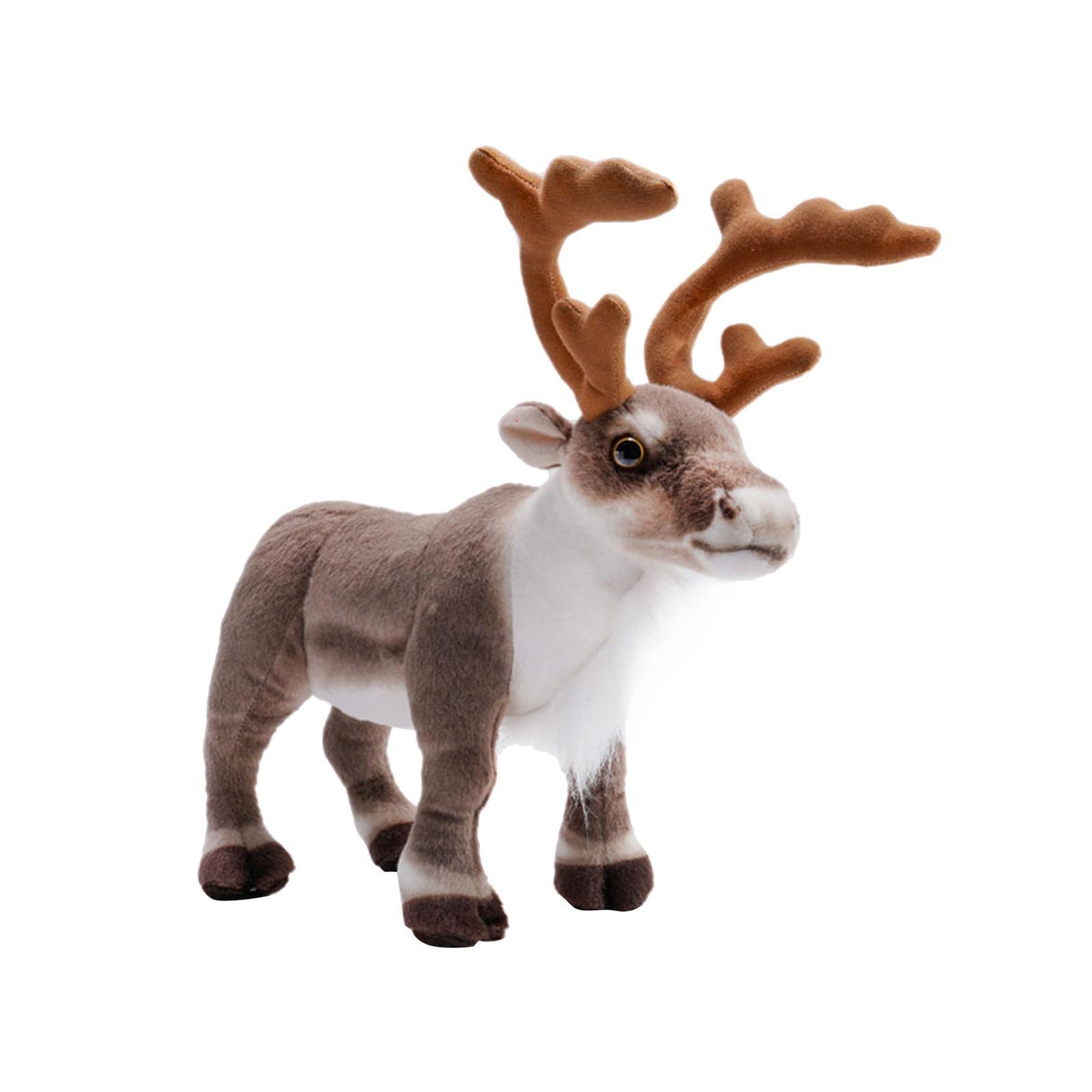 Reindeer Plush Toy Stuffed Animal Gift Ornament for Christmas Kids Desktop