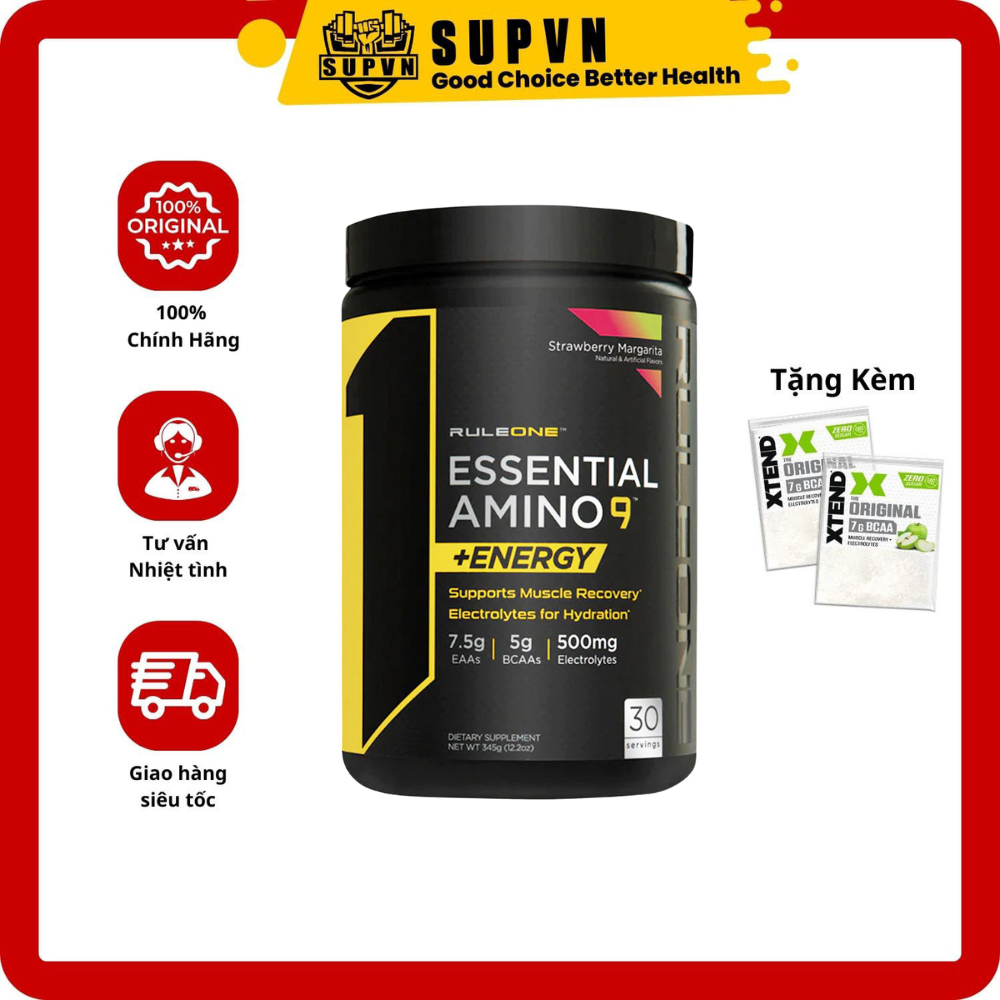 Rule 1 Essential Amino 9 Energy 30 Serving - EAA Thực Phẩm Bổ Sung Giúp Tăng Cơ 30 lần dùng