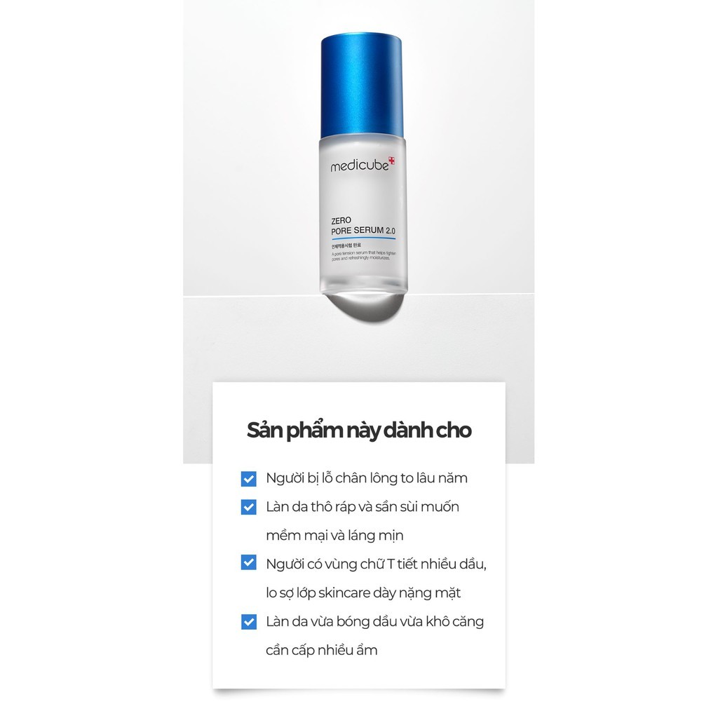 Tinh chất Serum giúp làm sạch lỗ chân lông, kiểm soát bã nhờn Medicube Zero Pore Serum 30ml