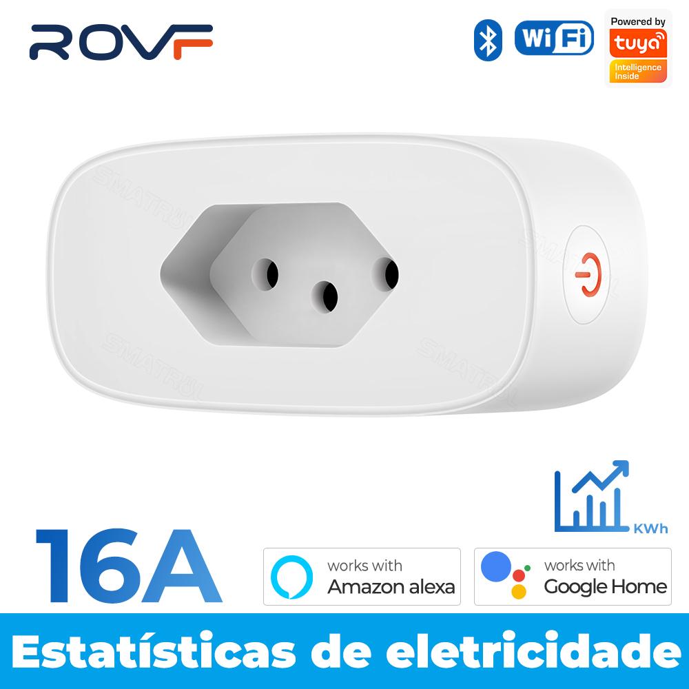 16A Brazil Tiêu chuẩn Tuya WiFi Smart Plug Ổ cắm ổ cắm bộ điều hợp bộ điều hợp bộ điều hợp bộ phận TIME APP hoạt động cho Google Home Alexa