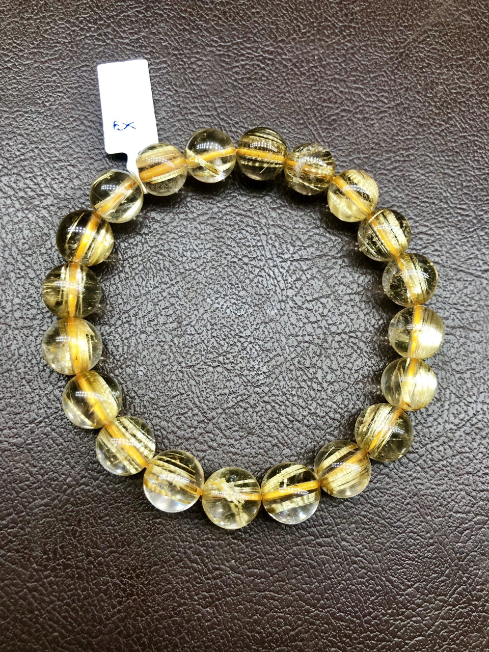 Vòng Tay Đá Thạch Anh Tóc Vàng - BATVV008-9.5mm
