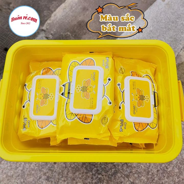 COMBO 5 GÓI Khăn giấy ướt B Duck TẶNG KÈM Thùng nhựa – Giấy ướt vịt vàng cute, dễ dàng mang theo - 01570