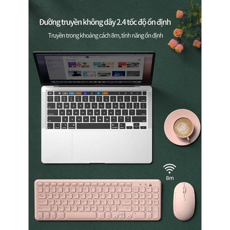 Bàn Phím và Chuột Cắm Chip USB Không Dây Chống Thấm Nước 2.4G dùng cho laptop, máy tính - BH 6 THÁNG