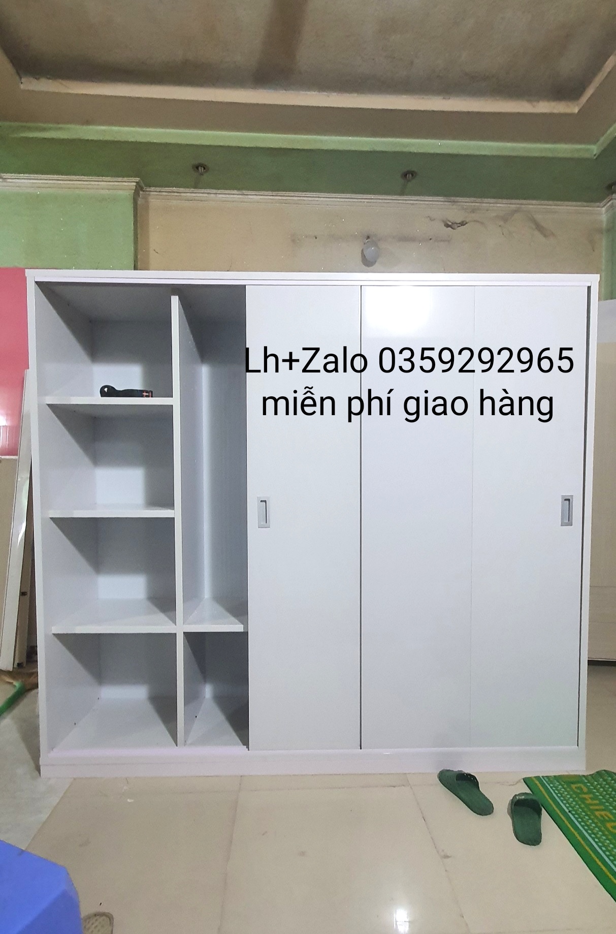 Tủ nhựa đài Loan 5 cánh cửa lùa