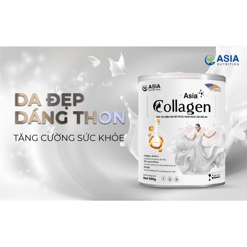 Sữa bột dinh dưỡng Asia Collagen ASIA NUTRITION 900g giúp cải thiện nội tiết tố nữ và ngăn ngừa lão hóa