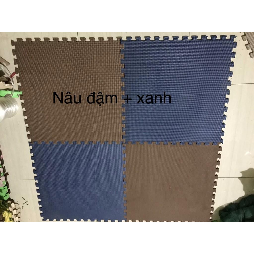 thảm xốp kem và nâu 60cm x 60cm x 1,8cm