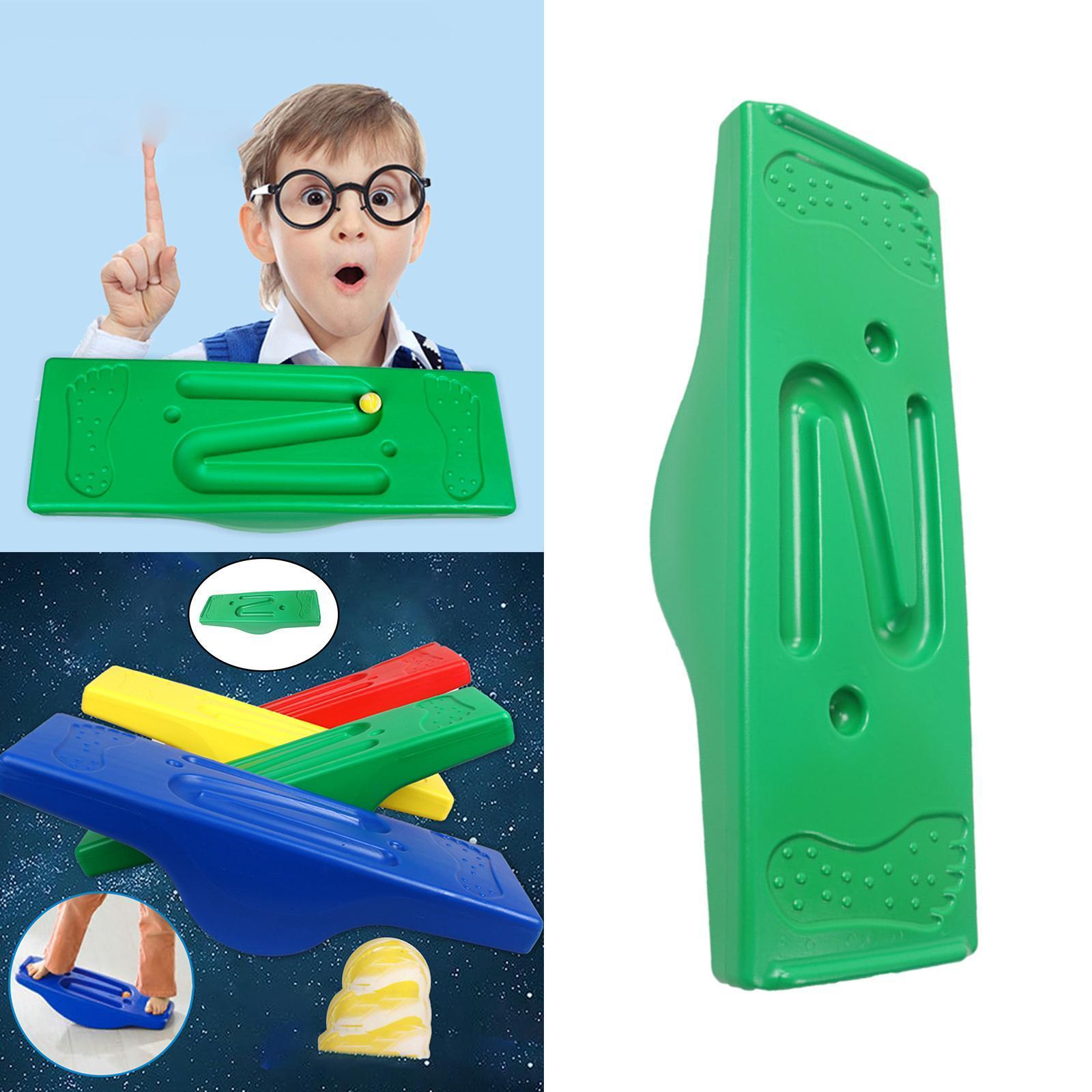 Kids Balance Board Sensory Training Coordination Exercise with 5 Balls Red