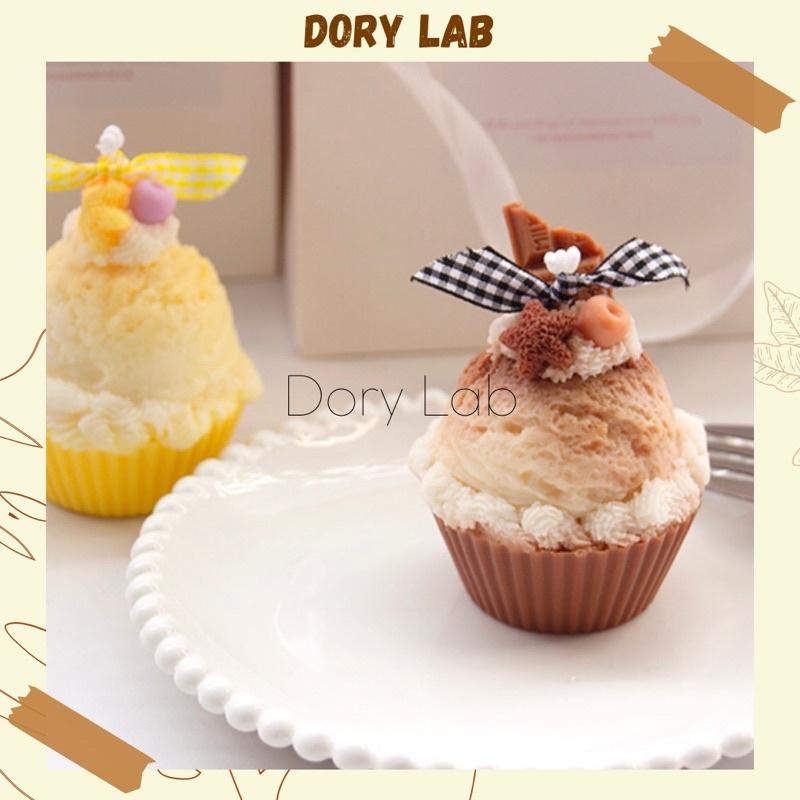 Nến Thơm Cupcake Mix Topping Màu Pastel Handmade Không Khói, Phụ Kiện Decor, Quà Tặng - Dory Lab