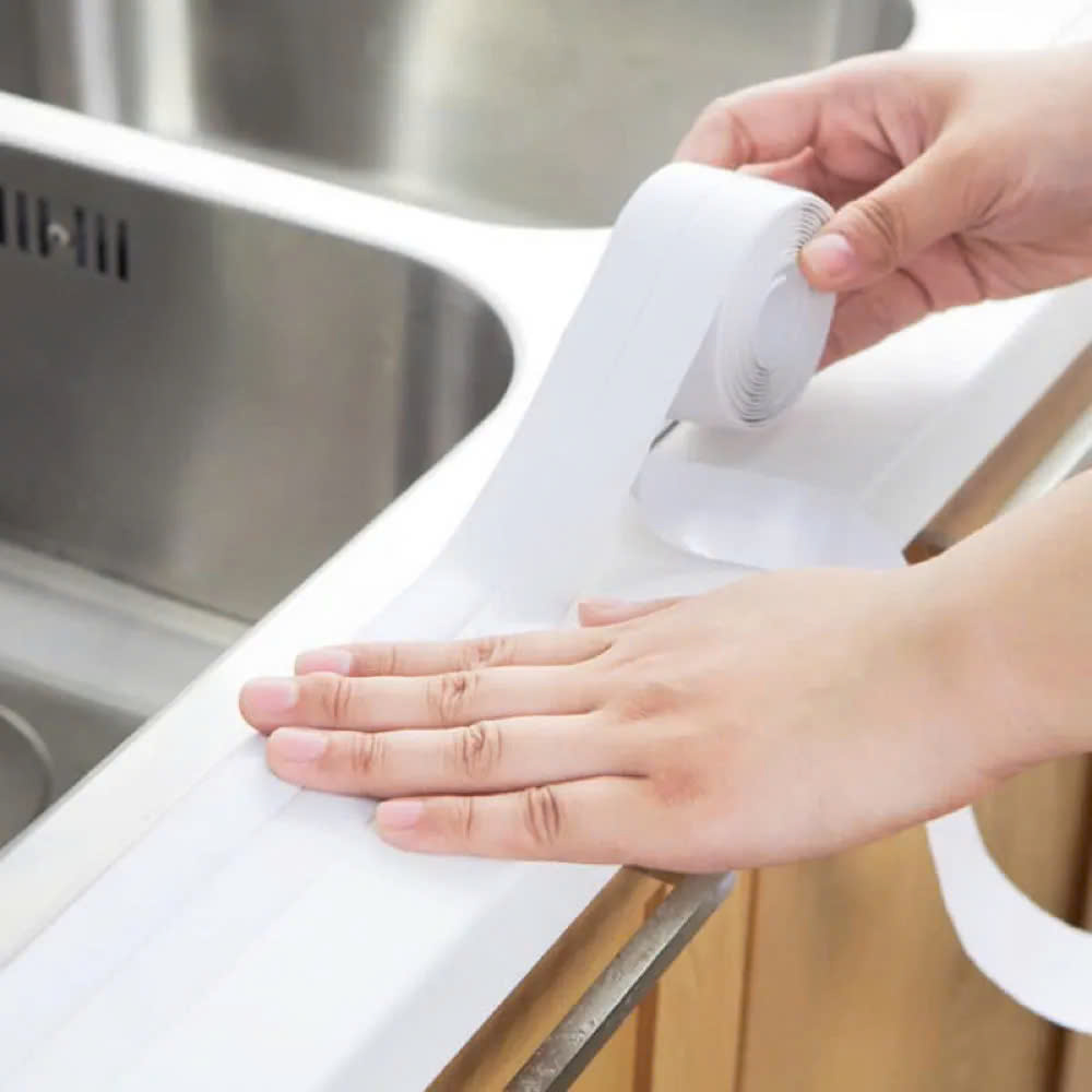 Băng Keo Dán Mép Đa Năng 3M Màu Trắng Dán Chống Thấm Bồn Rửa Chén, Mép Cửa, Mép Tường