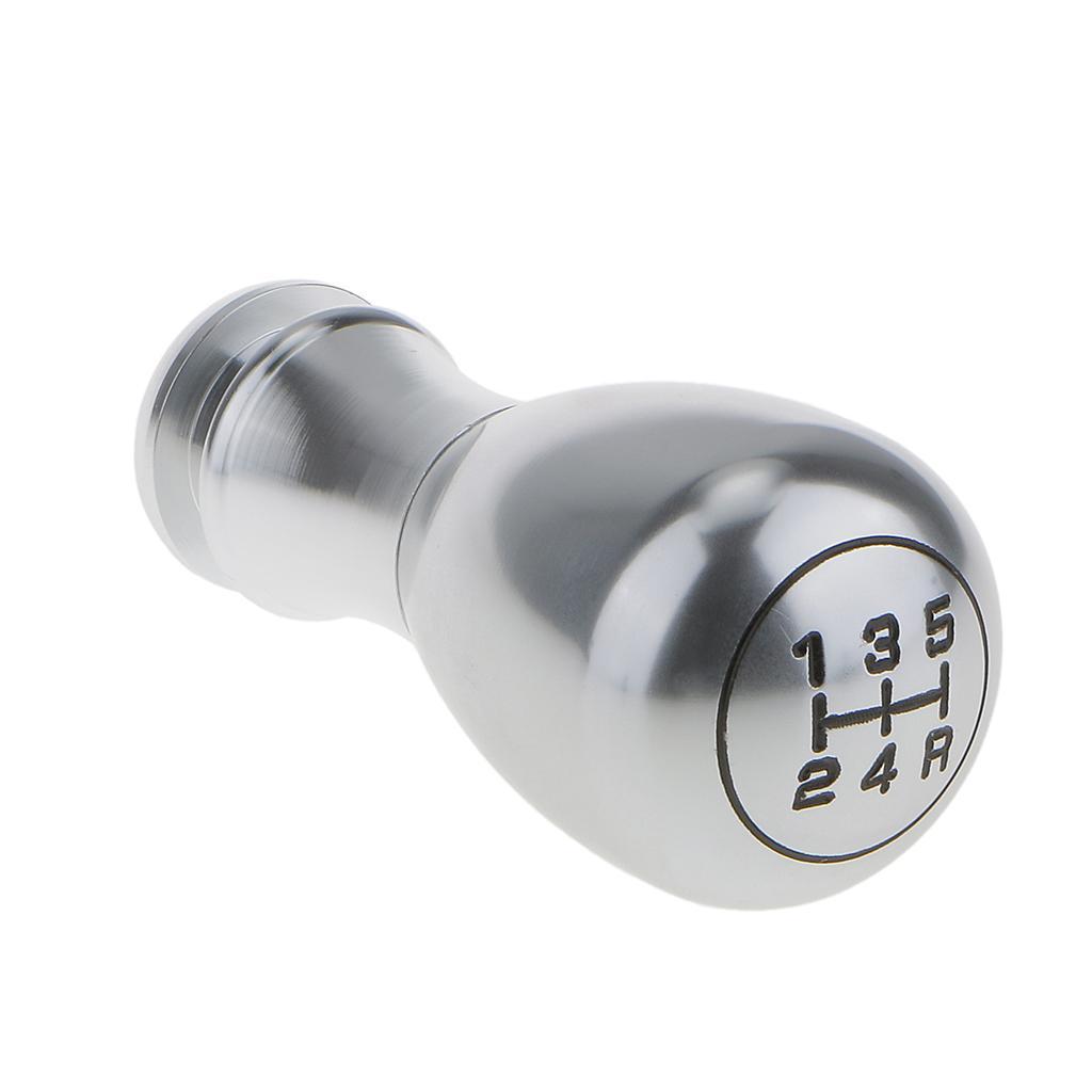 5 Speed Universal Manual Car Stick Gear Shift Knob Lever Silver