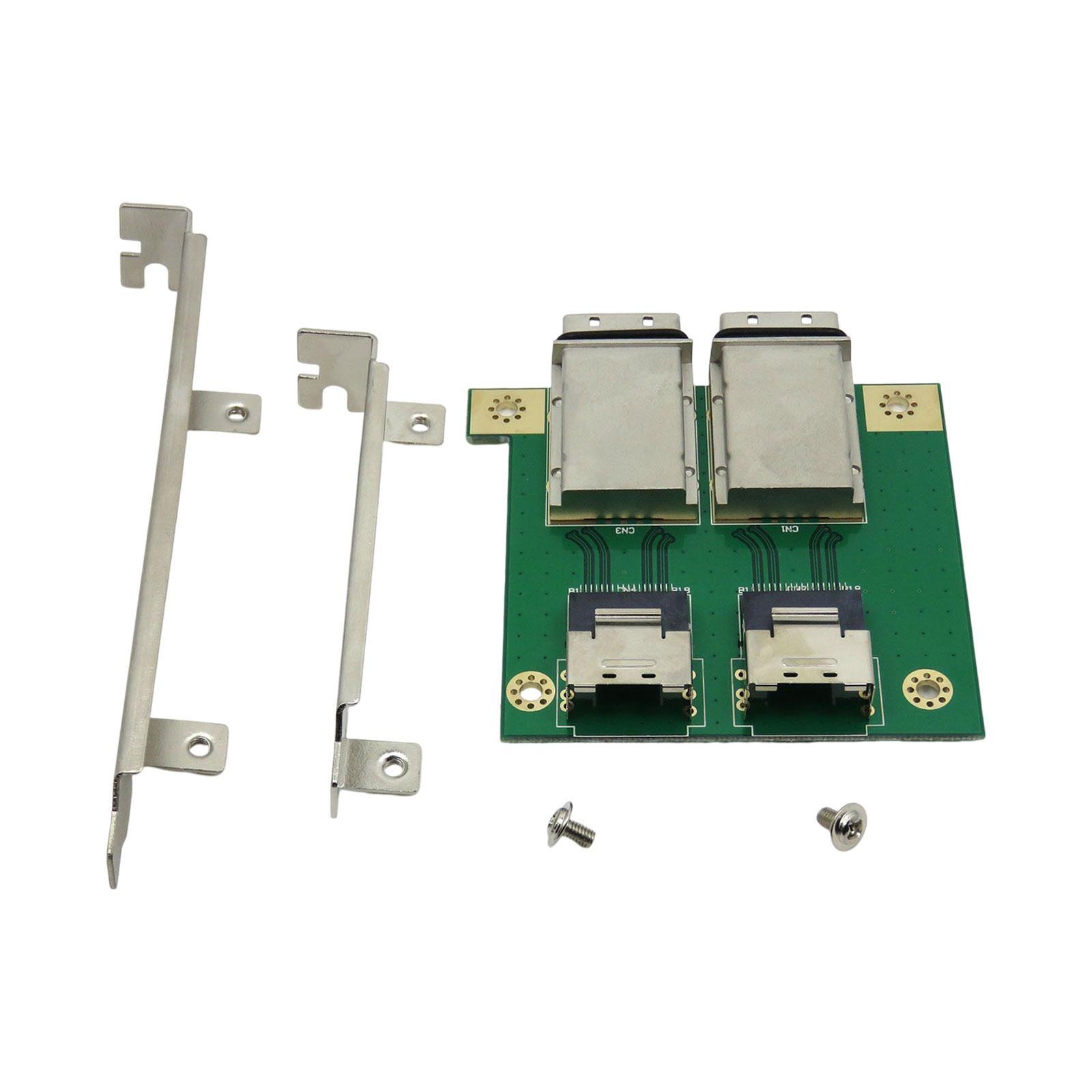 Mini SAS SFF-8088 to SAS 36Pin SFF-8087 Adapter, and Standard Profile Bracket, Dual External 8088 to Internal 8087 Adapter