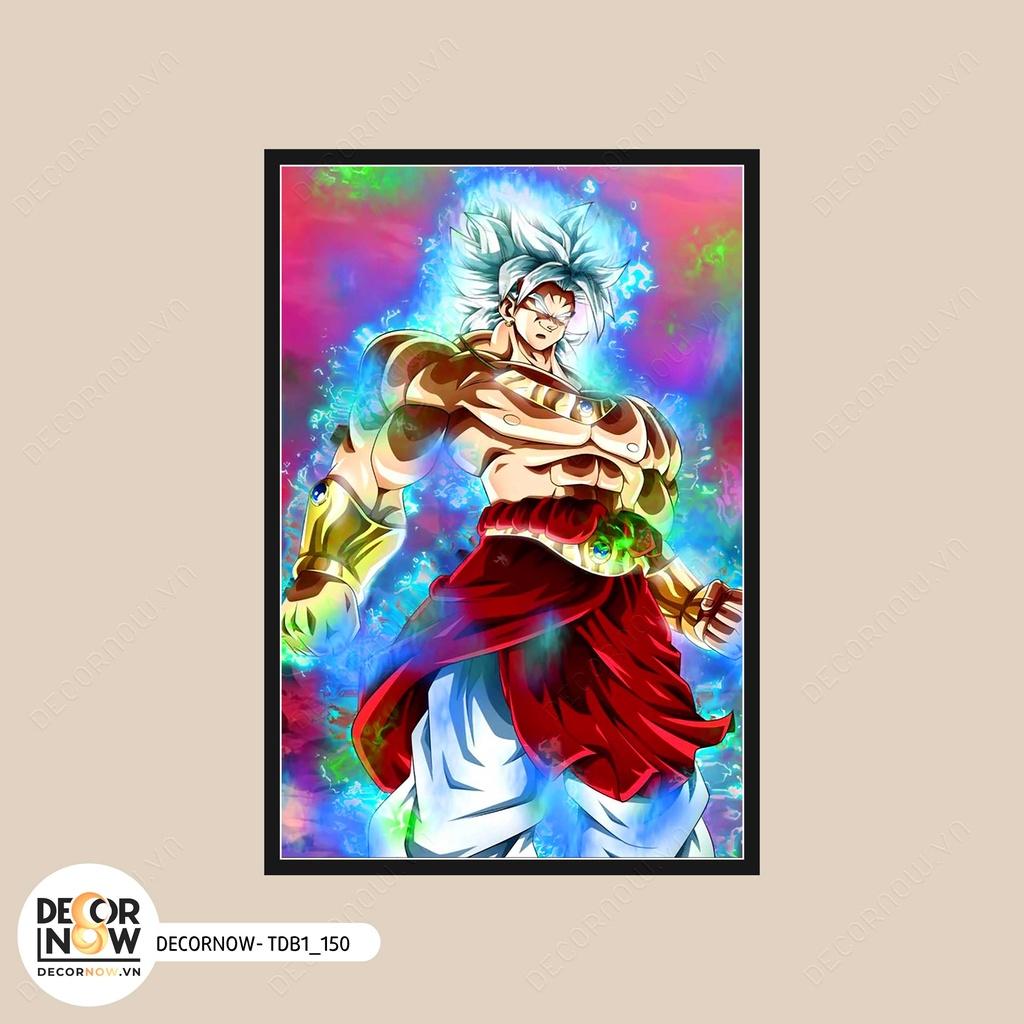 Tranh Treo Tường Tráng Gương DRAGON BALL Phòng Ngủ, Phòng Khách, DECORNOW, Size 30x40, Có Khung Composite DCN-19