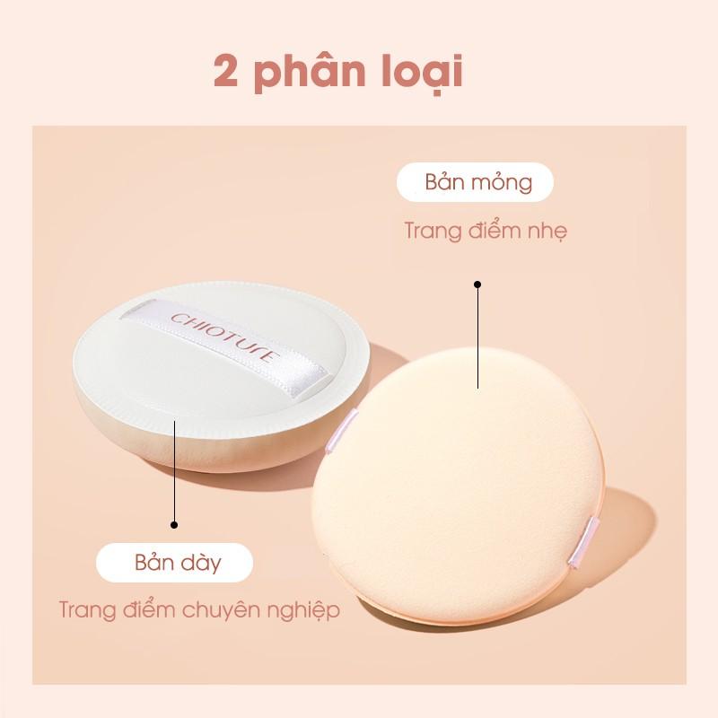 Bông trang điểm Chioture tán phấn kem nền mềm mịn dùng được 2 mặt