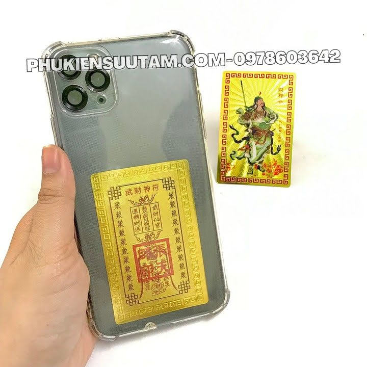 Thẻ Kim Bài Quan Vũ Quan Công, kích thước: 8.3cmx5.3cmx0.2cm, màu: vàng - SP005737