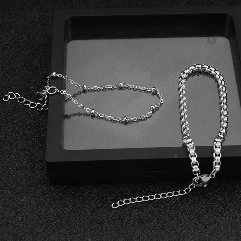 Set 2 vòng tay lắc tay dạng xích unisex