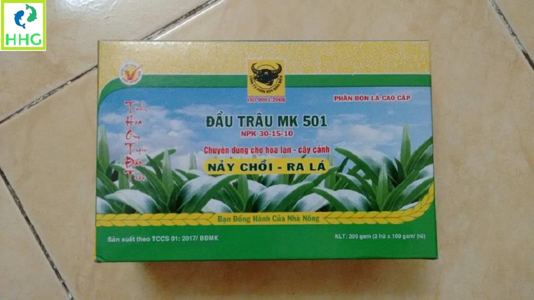 Phân Bón Lá Đầu Trâu 501 kích cây ra rễ, nảy chồi, ra lá, Chuyên Dành Cho Hoa Lan, Cây Kiểng, hộp 100gr